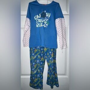 Girl Thing Blue and White Kids Pajamas